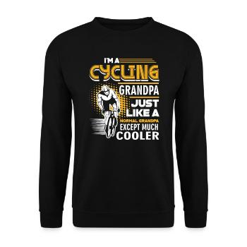 Cycling Cycling Grandpa Cooler - Unisex Sweatshirt - black - Front - Alina (178cm) & Michal (187cm)
