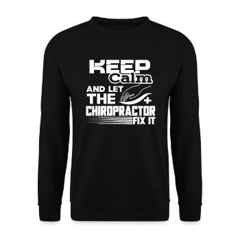 Chiropractor Let Chiropractor Fix It - Unisex Sweatshirt - black - Front - Alina (178cm) & Michal (187cm)