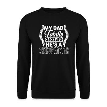 Chiropractor My Dad Is A Chiropractor - Unisex Sweatshirt - black - Front - Alina (178cm) & Michal (187cm)