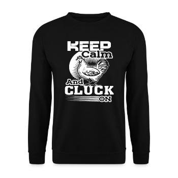 Chicken Keep Calm And Cluck On Chicken - Unisex Sweatshirt - black - Front - Alina (178cm) & Michal (187cm)