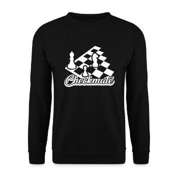 Chess Chess Checkmate - Unisex Sweatshirt - black - Front - Alina (178cm) & Michal (187cm)