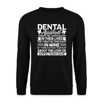 Dental Assistant Kind Hearted Dental Assistant - Unisex Sweatshirt - black - Front - Alina (178cm) & Michal (187cm)