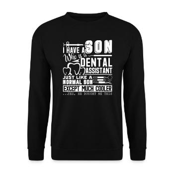 Dental Assistant My Son Is A Dental Assistant - Unisex Sweatshirt - black - Front - Alina (178cm) & Michal (187cm)