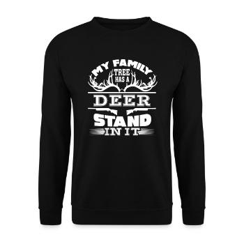 Deer Hunting Deer Hunting Lover - Unisex Sweatshirt - black - Front - Alina (178cm) & Michal (187cm)