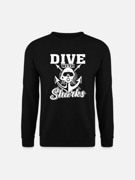 Diving Dive With Sharks - Unisex Sweatshirt - black