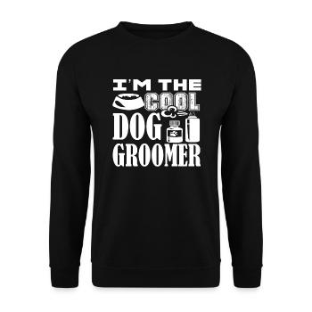 Dog Groomer I'm The Cool Dog Groomer - Unisex Sweatshirt - black - Front - Alina (178cm) & Michal (187cm)