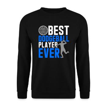 Dodgeball Best Dodgeball Player Ever - Unisex Sweatshirt - black - Front - Alina (178cm) & Michal (187cm)