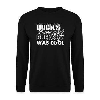 Duck Hunting Duck Hunting Before It's Was Cool - Unisex Sweatshirt - black - Front - Alina (178cm) & Michal (187cm)