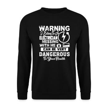 Electrician I Belong To An Electrician - Unisex Sweatshirt - black - Front - Alina (178cm) & Michal (187cm)