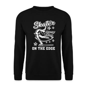 Figure Skating Figure Skater Living on the Edge - Unisex Sweatshirt - black - Front - Alina (178cm) & Michal (187cm)