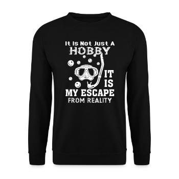 Freediving Freediving Is My Escape From Reality - Unisex Sweatshirt - black - Front - Alina (178cm) & Michal (187cm)