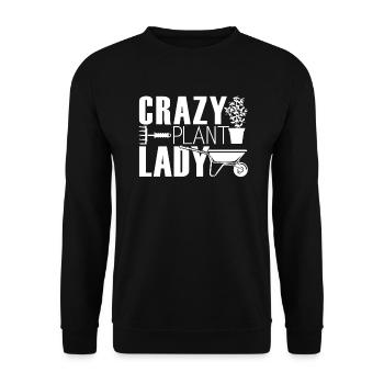 Gardening Gardening Crazy Plant Lady - Unisex Sweatshirt - black - Front - Alina (178cm) & Michal (187cm)