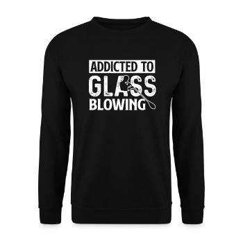 Glassblowing Addicted To Glassblowing - Unisex Sweatshirt - black - Front - Alina (178cm) & Michal (187cm)