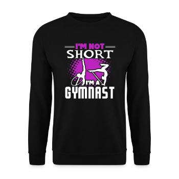 Gymnast I'm Not Short I'm A Gymnast - Unisex Sweatshirt - black - Front - Alina (178cm) & Michal (187cm)