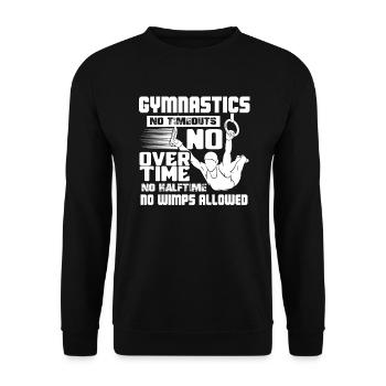 Gymnastics Gymnastics No Wimps Allowed - Unisex Sweatshirt - black - Front - Alina (178cm) & Michal (187cm)