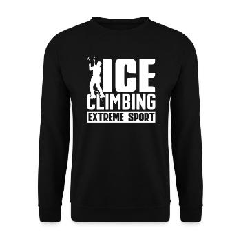 Ice Climbing Extreme Sport - Unisex Sweatshirt - black - Front - Alina (178cm) & Michal (187cm)