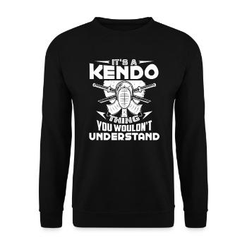 Kendo It's a Kendo Thing - Unisex Sweatshirt - black - Front - Alina (178cm) & Michal (187cm)