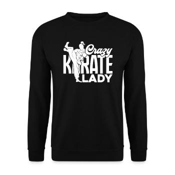 Karate Crazy Karate Lady - Unisex Sweatshirt - black - Front - Alina (178cm) & Michal (187cm)