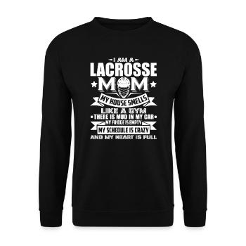 Lacrosse I Am A Lacrosse Mom - Unisex Sweatshirt - black - Front - Alina (178cm) & Michal (187cm)