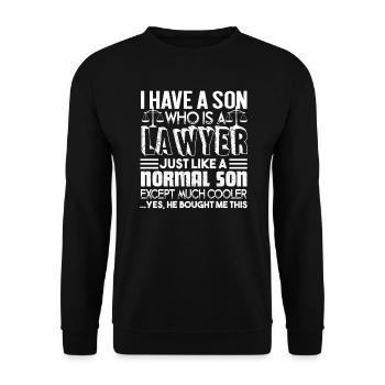 Lawyer My Son Is A Lawyer - Unisex Sweatshirt - black - Front - Alina (178cm) & Michal (187cm)