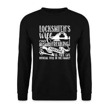 Locksmith Locksmith's Wife - Unisex Sweatshirt - black - Front - Alina (178cm) & Michal (187cm)