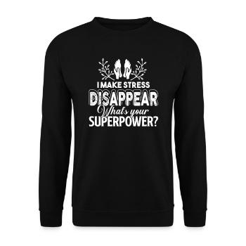 Massage Therapist I Make Stress Disappear - Unisex Sweatshirt - black - Front - Alina (178cm) & Michal (187cm)