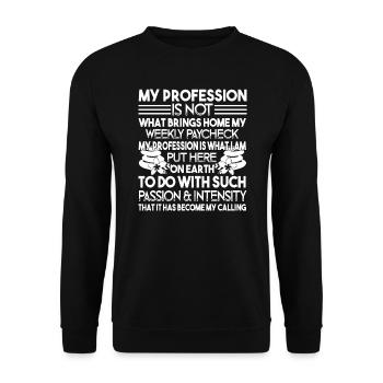 Massage Therapist It's My Calling - Unisex Sweatshirt - black - Front - Alina (178cm) & Michal (187cm)