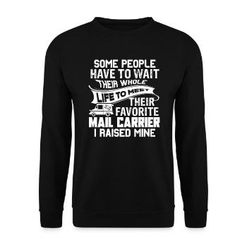 Mail Carrier Proud Parent Of A Mail Carrier - Unisex Sweatshirt - black - Front - Alina (178cm) & Michal (187cm)