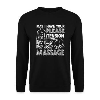 Massage Therapist Time For Your Massage - Unisex Sweatshirt - black - Front - Alina (178cm) & Michal (187cm)