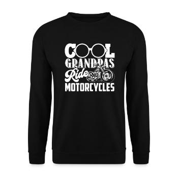 Motorcycle Cool Grandpas Ride Motorcycles - Unisex Sweatshirt - black - Front - Alina (178cm) & Michal (187cm)