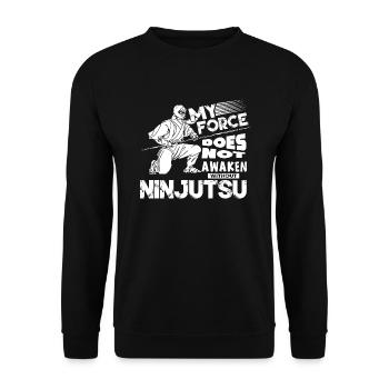 My Force Does Not Awaken Without Ninjutsu - Unisex Sweatshirt - black - Front - Alina (178cm) & Michal (187cm)