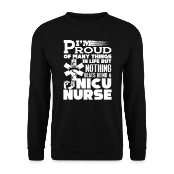 Nicu Nurse Proud Being A Nicu Nurse - Unisex Sweatshirt - black - Front - Alina (178cm) & Michal (187cm)
