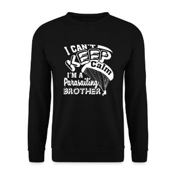 Parasailing I'm A Parasailing Brother - Unisex Sweatshirt - black - Front - Alina (178cm) & Michal (187cm)
