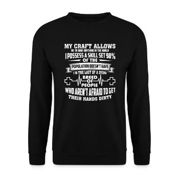 Paramedic Paramedic Save Anything - Unisex Sweatshirt - black - Front - Alina (178cm) & Michal (187cm)