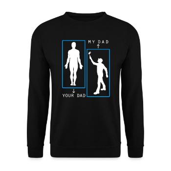 Painter Painter My Dad - Unisex Sweatshirt - black - Front - Alina (178cm) & Michal (187cm)