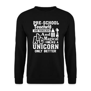 Preschool Teacher Preschool Teacher Magical - Unisex Sweatshirt - black - Front - Alina (178cm) & Michal (187cm)
