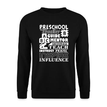 Preschool Teacher Preschool Teacher Mentor - Unisex Sweatshirt - black - Front - Alina (178cm) & Michal (187cm)