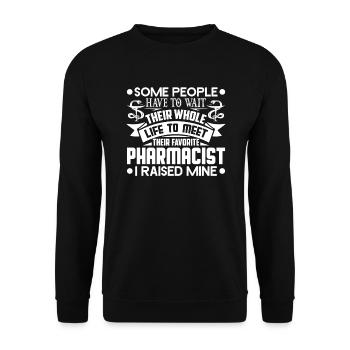 Pharmacist Pharmacist Parent - Unisex Sweatshirt - black - Front - Alina (178cm) & Michal (187cm)
