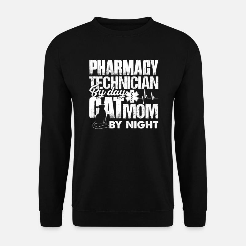 Pharmacy Technician Mom Cat Lover - Unisex Sweatshirt - black