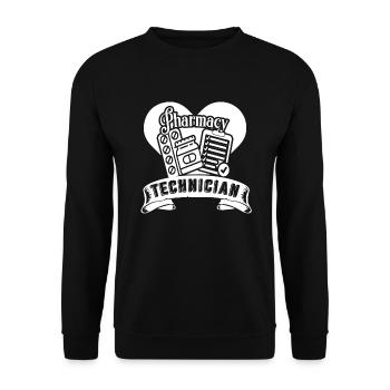 Pharmacy Technician Pharmacy Technician Heart - Unisex Sweatshirt - black - Front - Alina (178cm) & Michal (187cm)