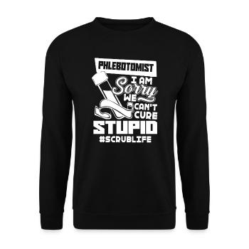 Phlebotomist Phlebotomist Scrub Life - Unisex Sweatshirt - black - Front - Alina (178cm) & Michal (187cm)