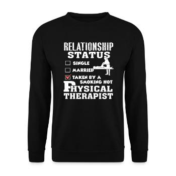 Physical Therapist Relationship Status - Unisex Sweatshirt - black - Front - Alina (178cm) & Michal (187cm)