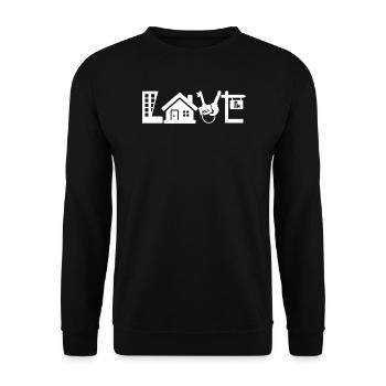 Real Estate Agent Love Real Estate Agent - Unisex Sweatshirt - black - Front - Alina (178cm) & Michal (187cm)
