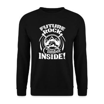 Rock Climbing Future Rock Climber Inside - Unisex Sweatshirt - black - Front - Alina (178cm) & Michal (187cm)