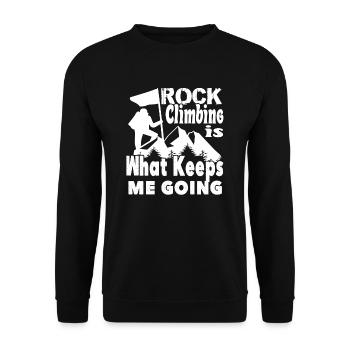 Rock Climbing Rock Climbing Is What Keeps Me Going - Unisex Sweatshirt - black - Front - Alina (178cm) & Michal (187cm)
