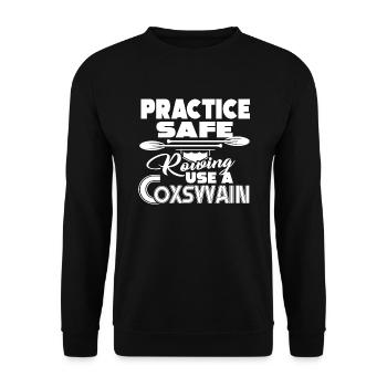 Rowing Practice Safe Rowing - Unisex Sweatshirt - black - Front - Alina (178cm) & Michal (187cm)