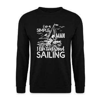 Sailing I Like Boobs And Sailing - Unisex Sweatshirt - black - Front - Alina (178cm) & Michal (187cm)