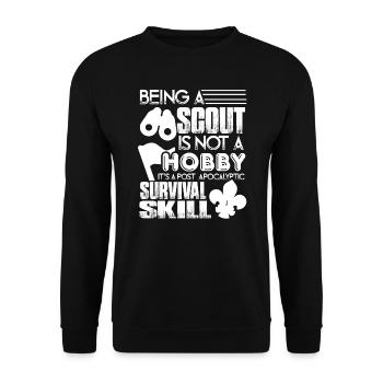 Scouting Scouting Is A Survival Skill - Unisex Sweatshirt - black - Front - Alina (178cm) & Michal (187cm)