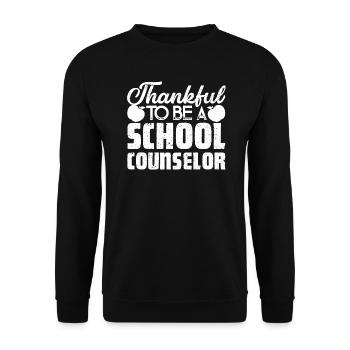 School Counselor Thankful To Be A School Counselor - Unisex Sweatshirt - black - Front - Alina (178cm) & Michal (187cm)