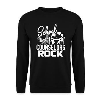 School Counselor School Counselors Rock - Unisex Sweatshirt - black - Front - Alina (178cm) & Michal (187cm)